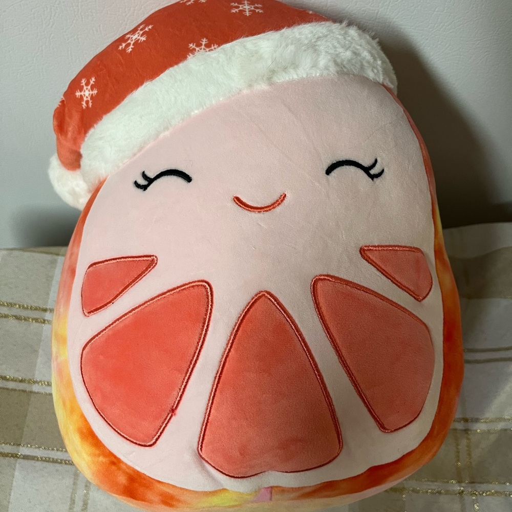 Squishmallows Kaldette (Santa Hat) S12#980-4 Grapefruit Squad Holiday 2023 NWT